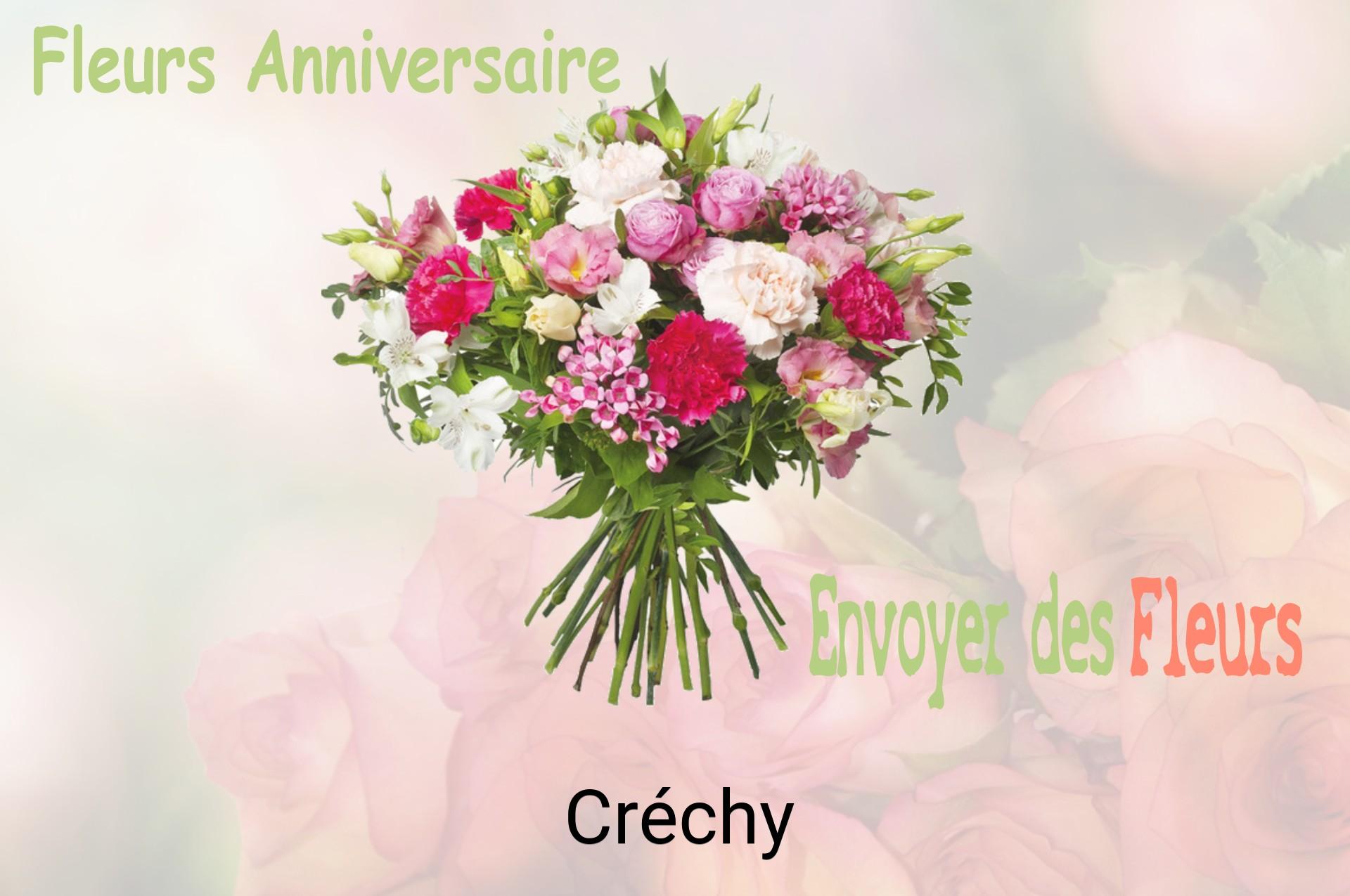 Bouquet de fleurs d’anniversaire livré à Créchy